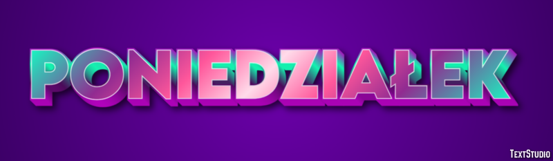 Poniedziałek Effetto testo