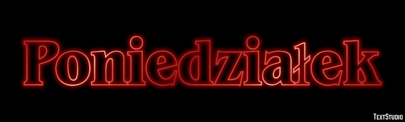 Poniedziałek Effetto testo