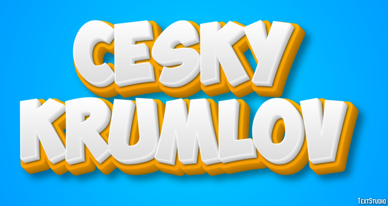 Český Krumlov Efeito de texto