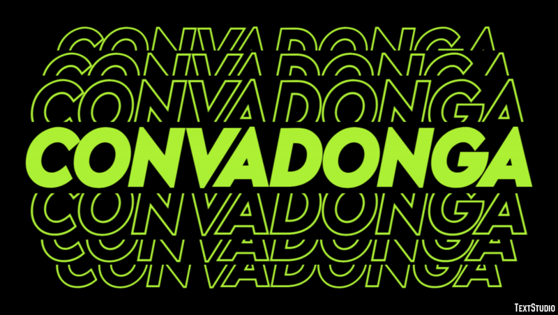 Convadonga Efecto de Texto