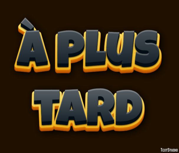 À plus tard Texteffekt