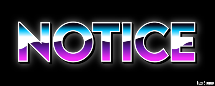 Notice テキスト効果