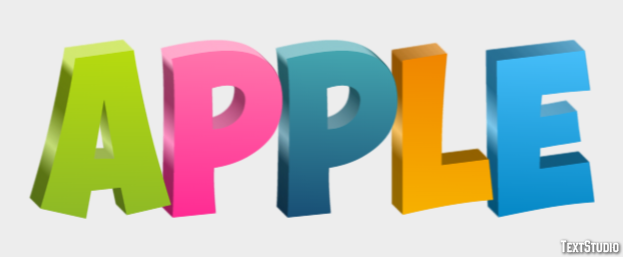 Apple Text effect
