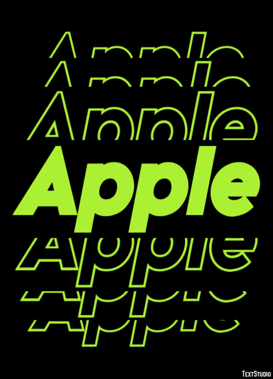 Apple Text effect