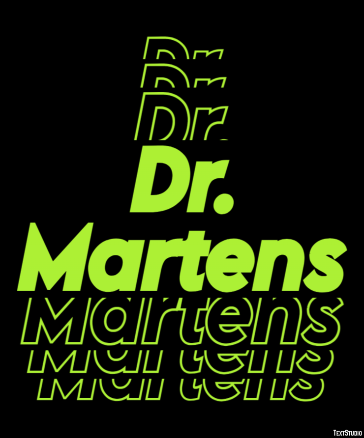 Dr. Martens テキスト効果