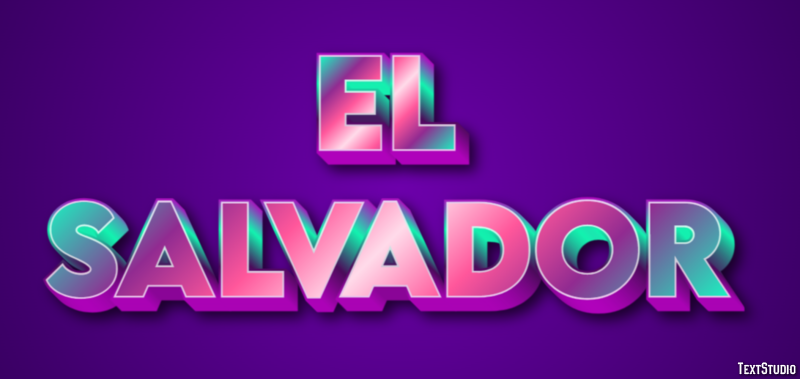 El Salvador Text effect