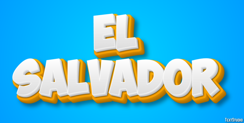 El Salvador Text effect