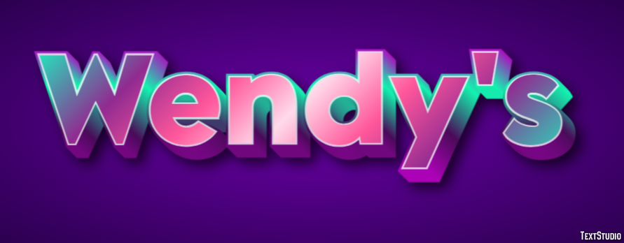 Wendy's Efeito de texto