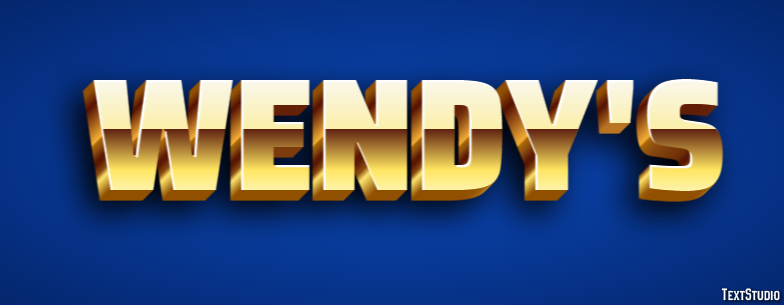 Wendy's Efeito de texto