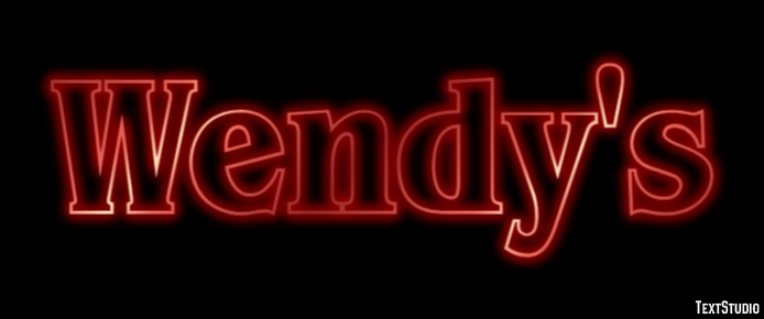 Wendy's Efeito de texto