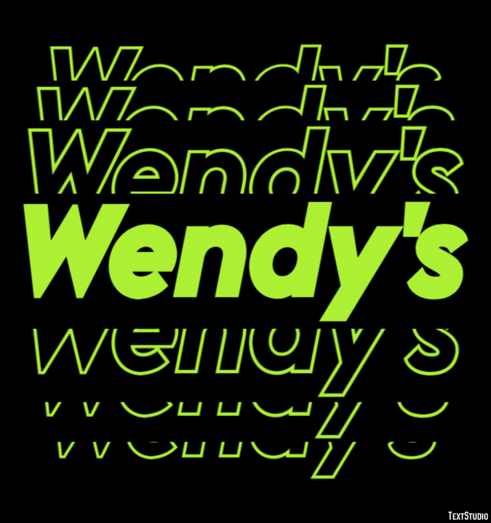 Wendy's Efeito de texto