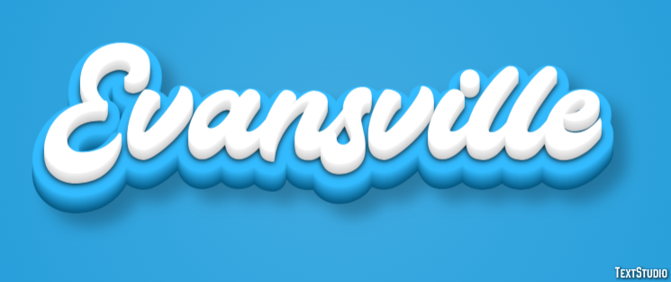 Evansville テキスト効果