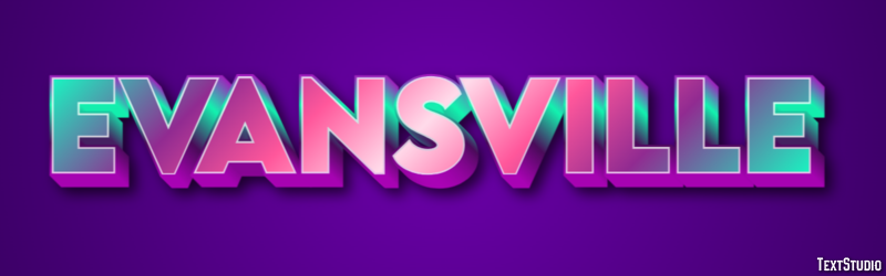 Evansville テキスト効果