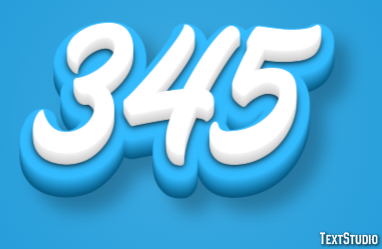 345 Text Effect