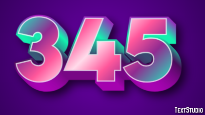 345 Text Effect