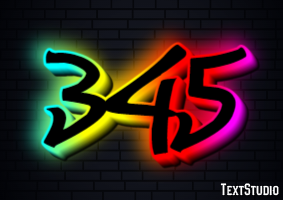 345 Text effect