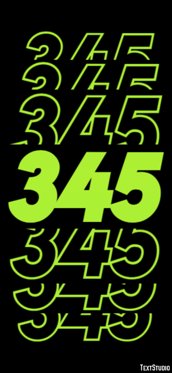 345 Text Effect