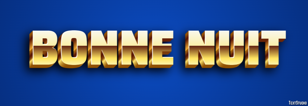 Bonne nuit Effet de texte
