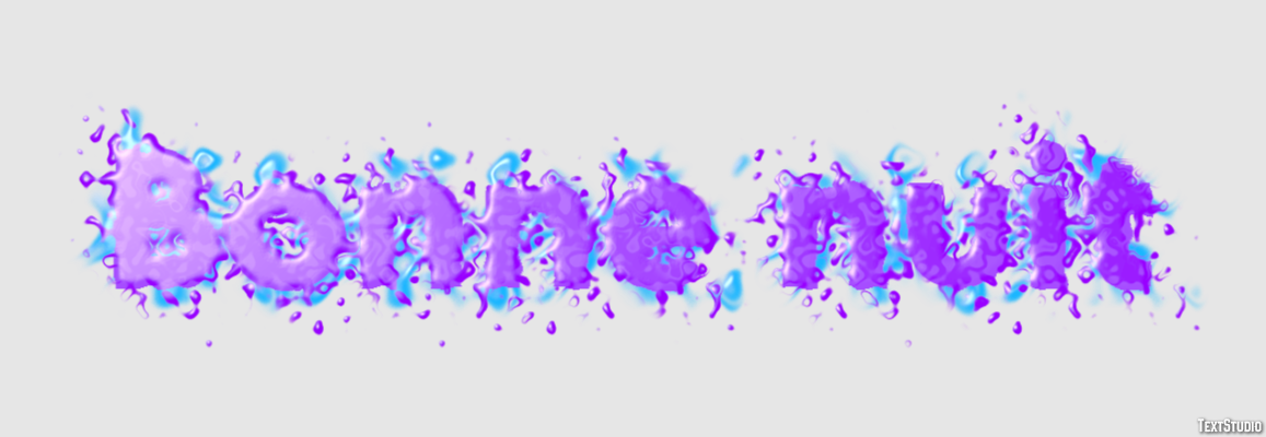 Bonne nuit Effet de texte
