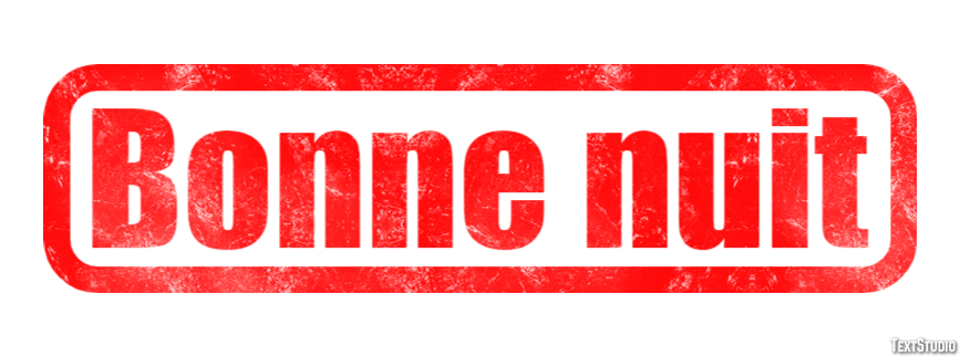 Bonne nuit Effet de texte