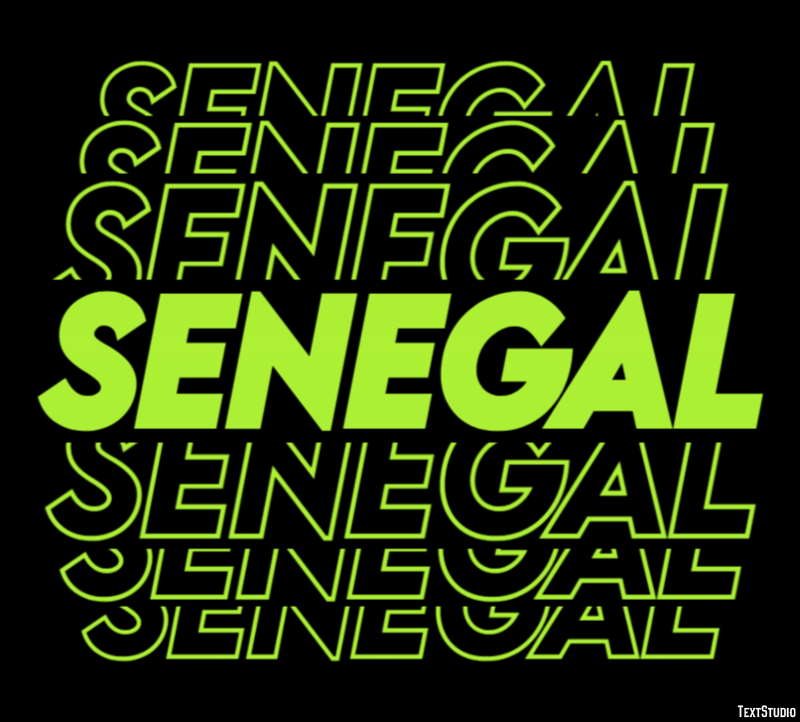 Senegal テキスト効果