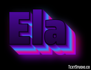 Ela Efeito de texto
