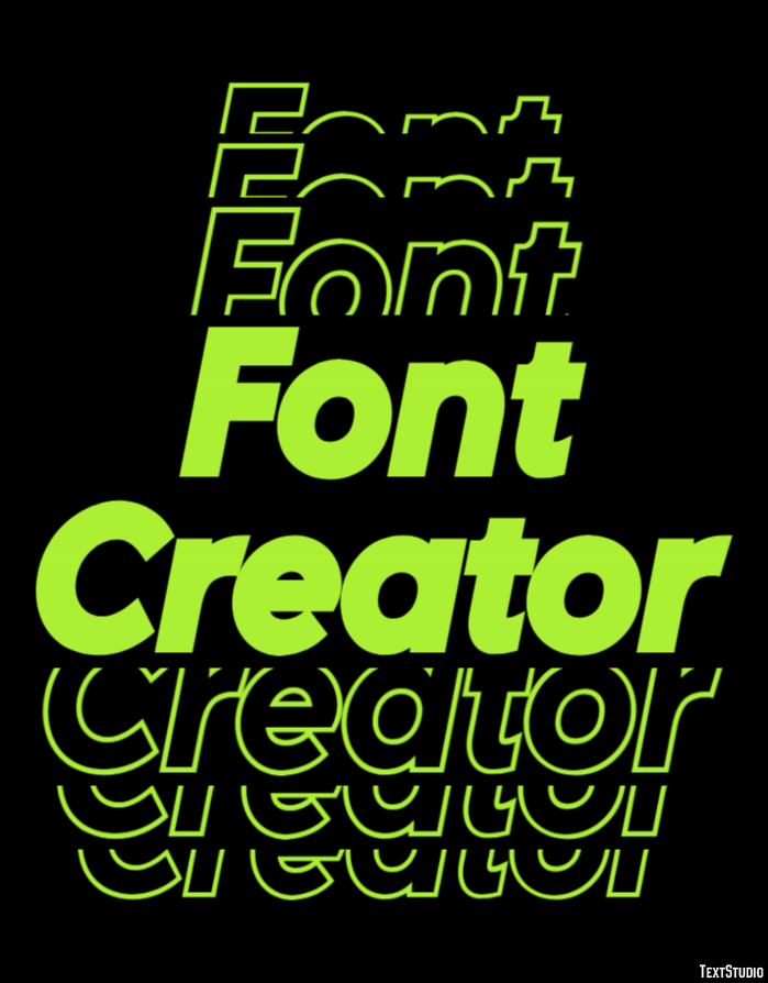 Font Creator Effetto testo