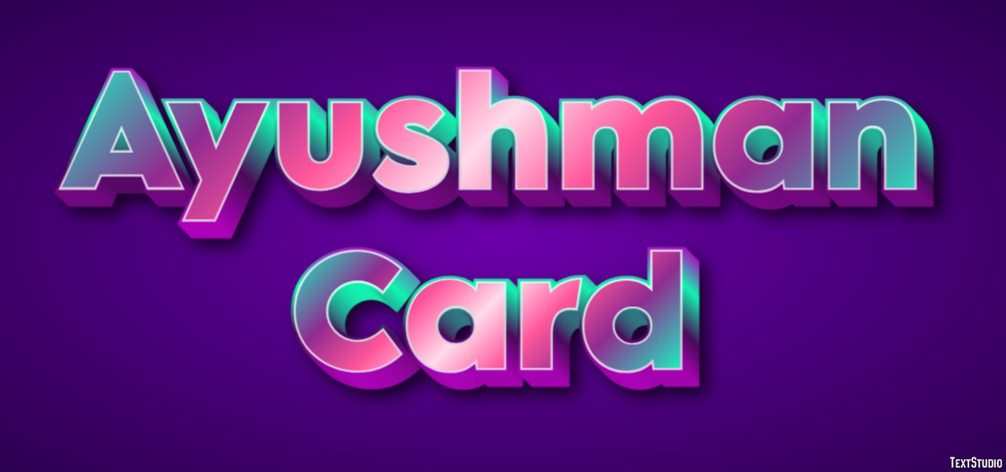 Ayushman Card Effetto testo
