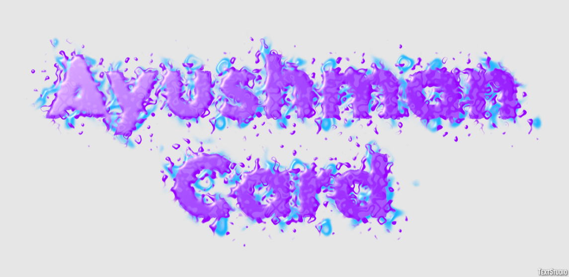Ayushman Card Effetto testo
