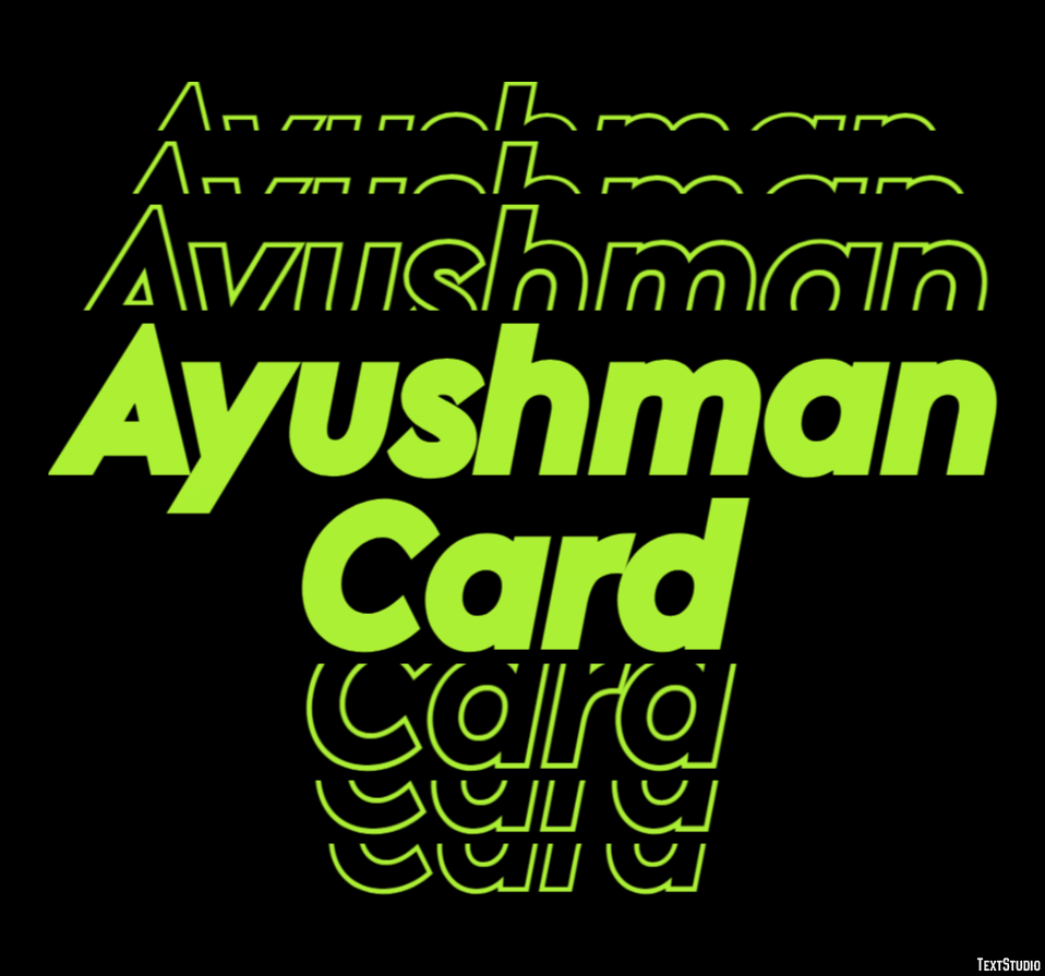Ayushman Card Effetto testo