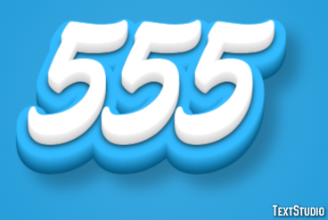 555 Эффект текста