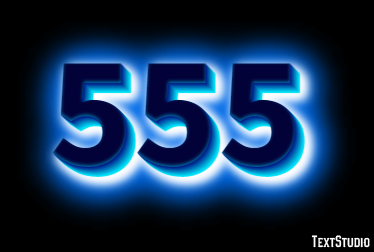555 Эффект текста