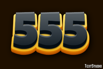 555 Эффект текста