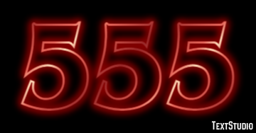 555 Эффект текста