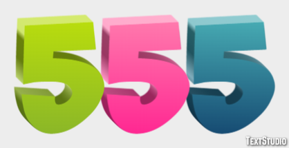 555 Эффект текста