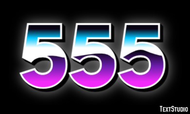 555 Эффект текста