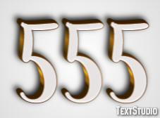 555 Эффект текста