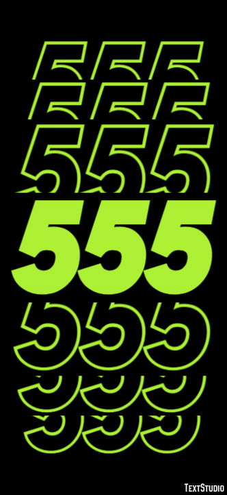 555 Эффект текста