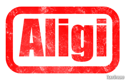 Aligi Effetto testo