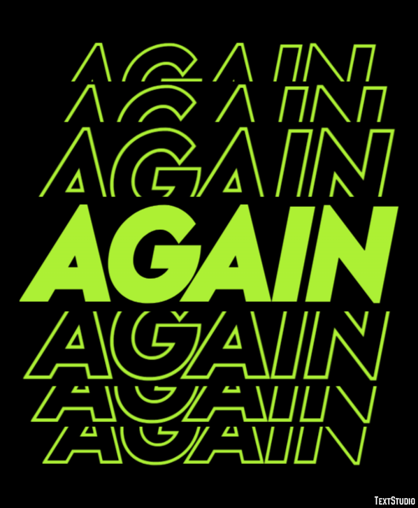 Again Text Effect