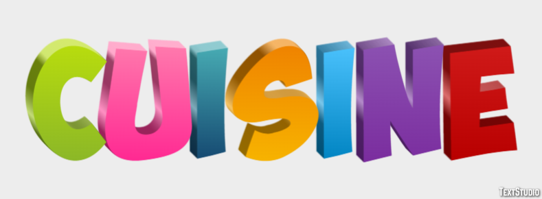 Cuisine Texteffekt
