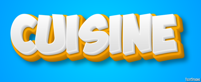 Cuisine Texteffekt