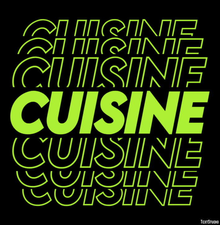Cuisine Texteffekt