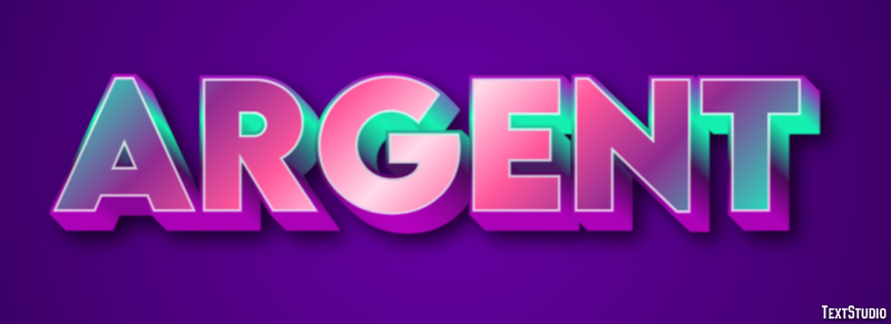 Argent Efecto de texto