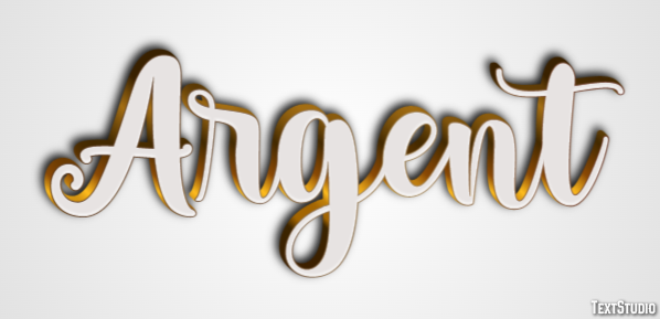 Argent Efecto de Texto