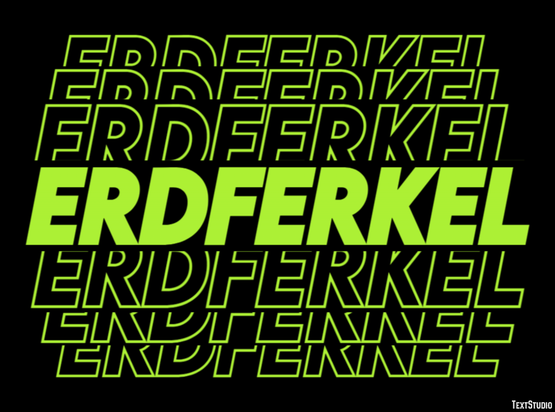 Erdferkel Efekt tekstowy