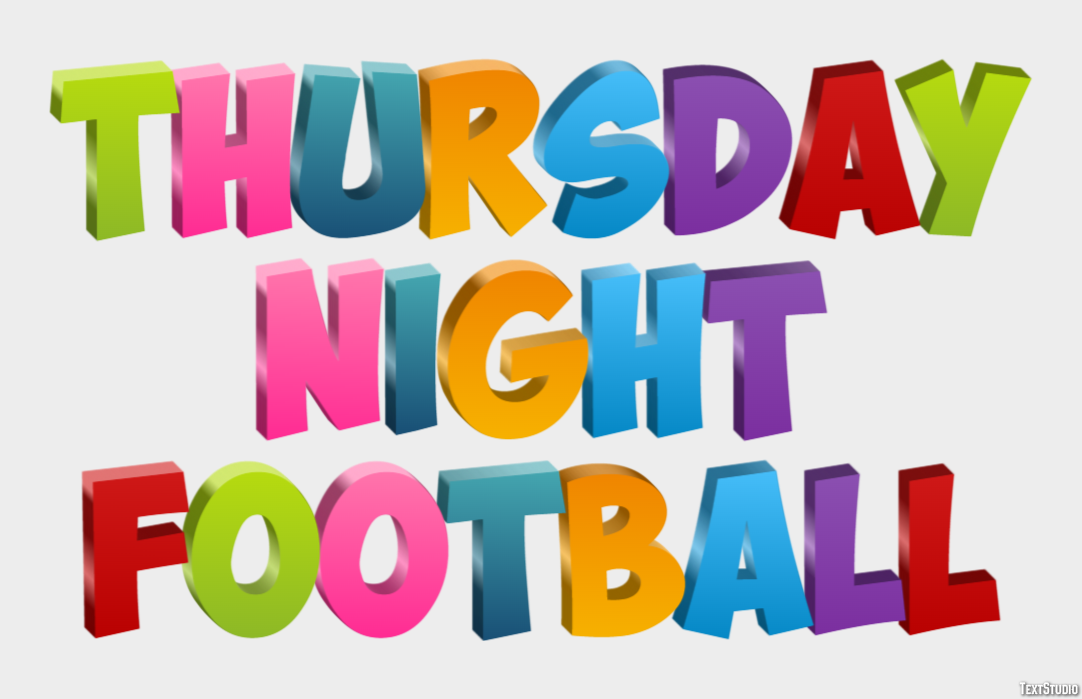 Thursday Night Football Tekst Effect