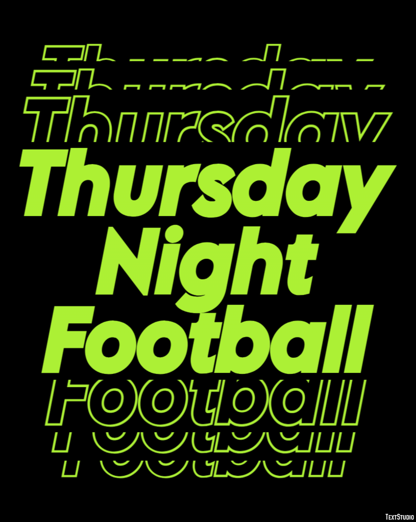 Thursday Night Football Tekst effect