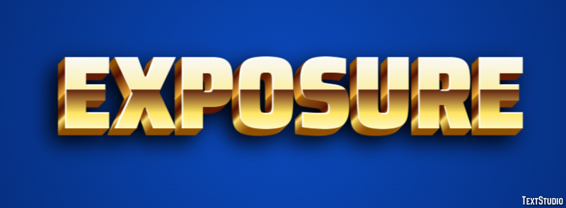 Exposure Эффект текста