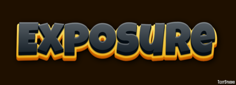 Exposure Эффект текста